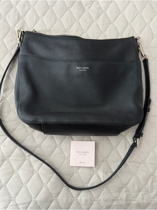 kate spade Handbags - kate spade Black Pebbled Leather Crossbody Bag with Gold Hardware